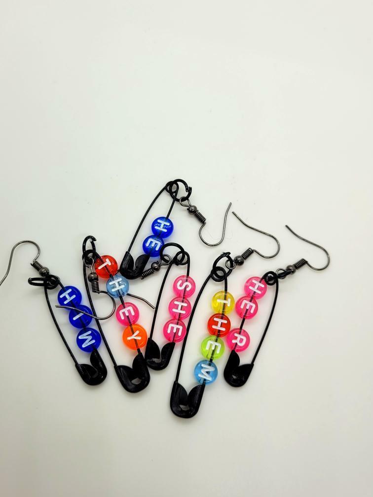 Pronoun Earrings