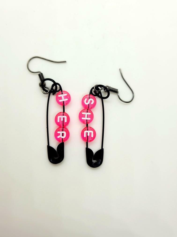 Pronoun Earrings