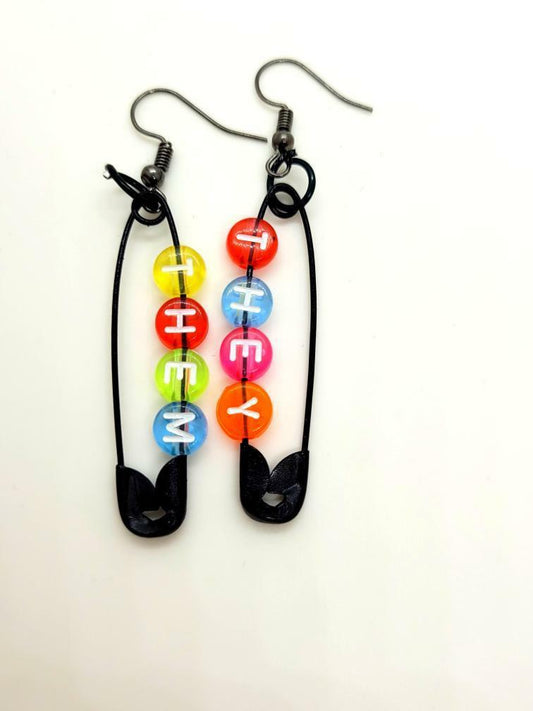 Pronoun Earrings