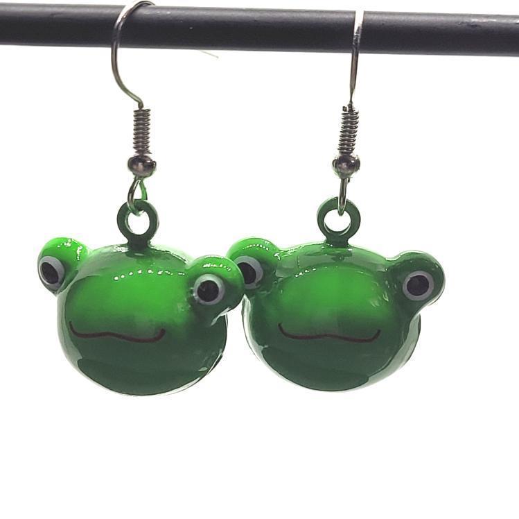 Frog bell earrings
