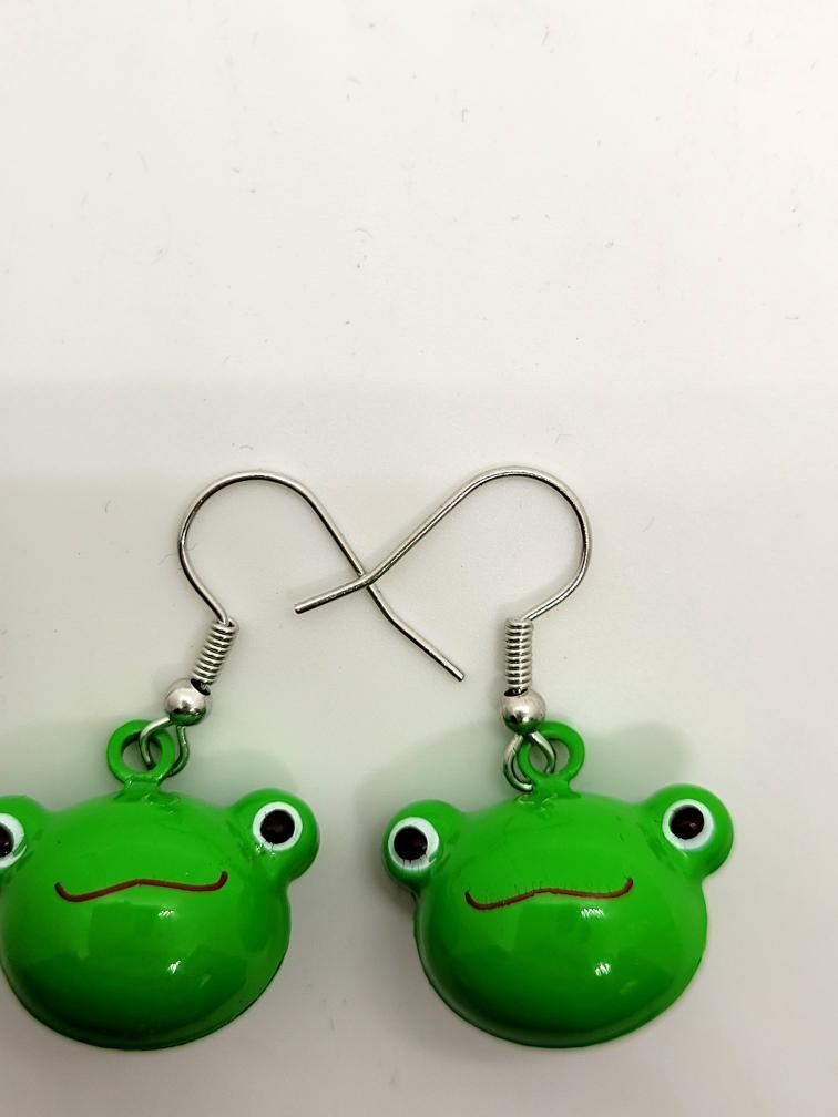 Frog bell earrings