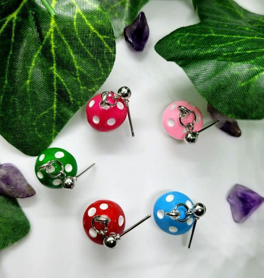 Mini Mushroom Earrings