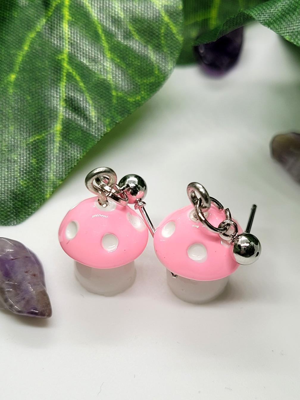 Mini Mushroom Earrings