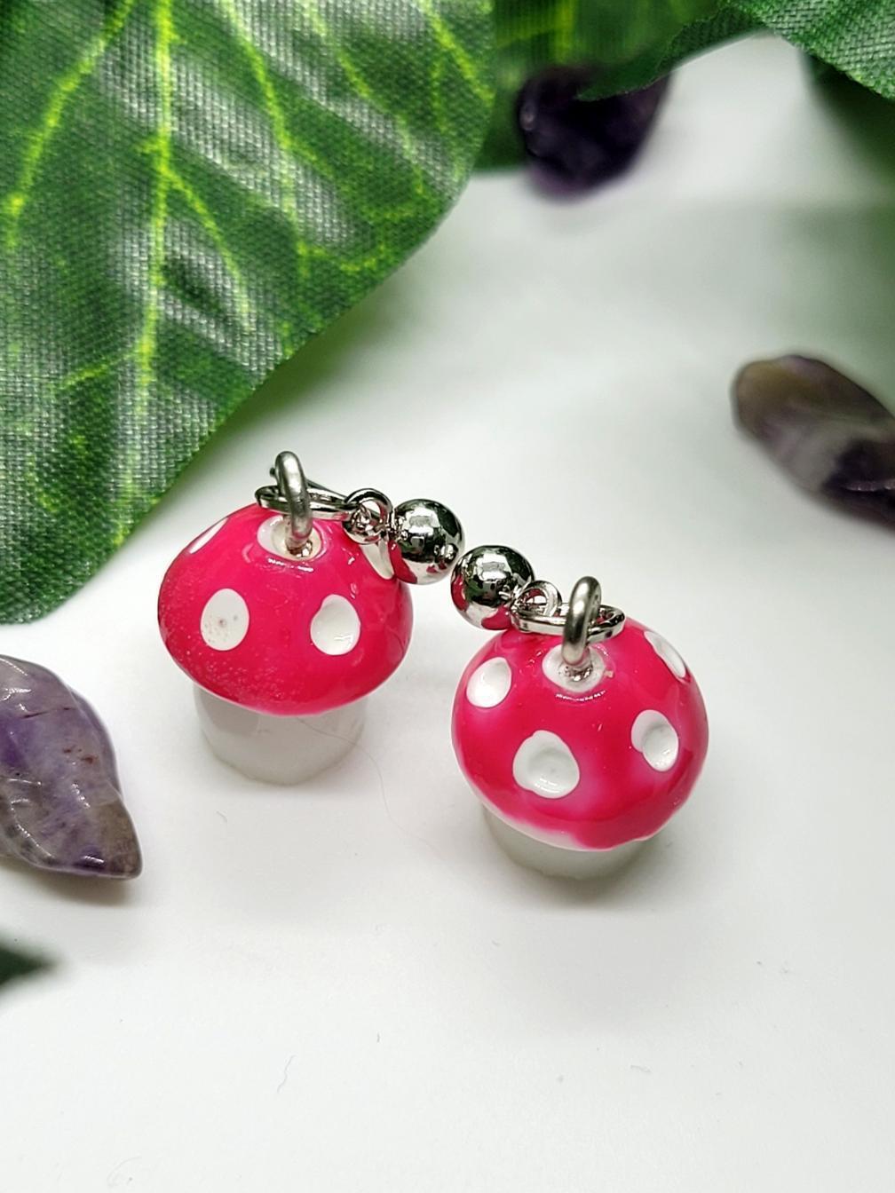 Mini Mushroom Earrings