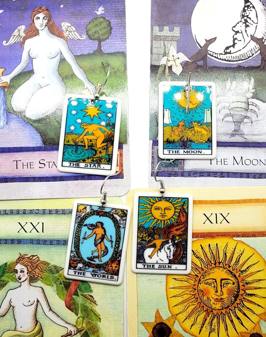 Tarot Card Earrings and Reading