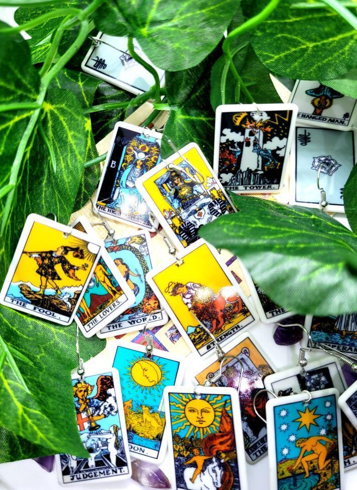 Tarot Card Earrings and Reading