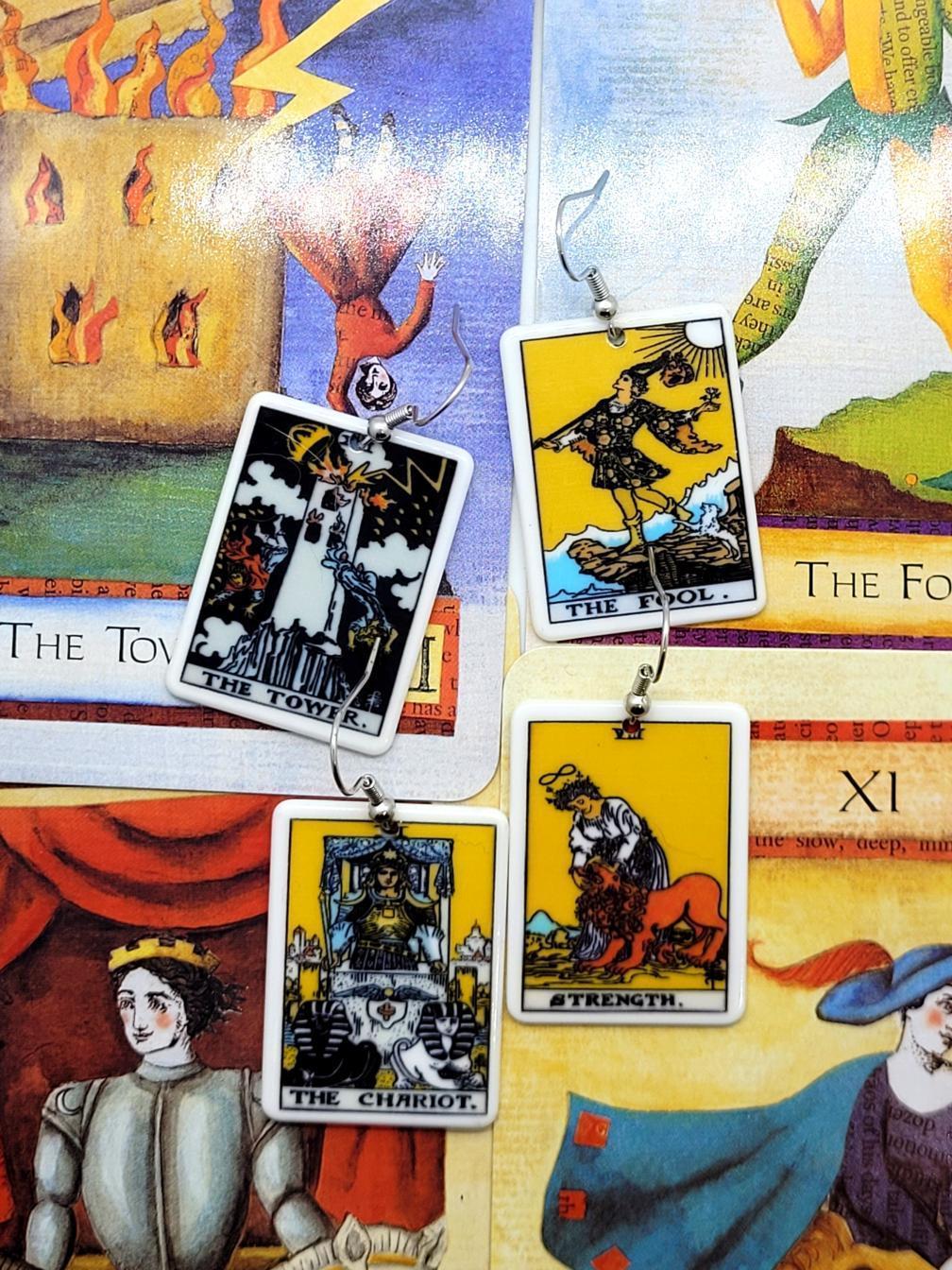 Tarot Card Earrings and Reading