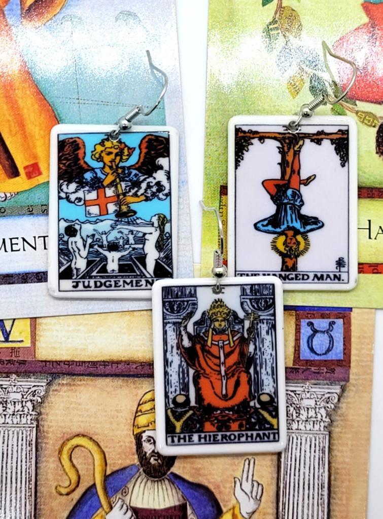 Tarot Card Earrings and Reading