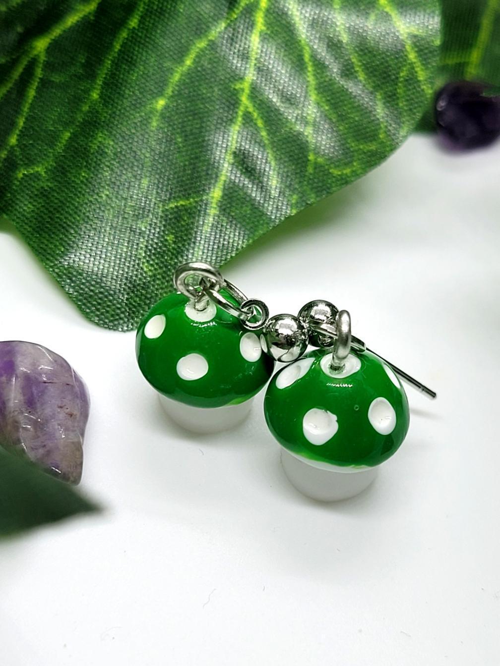 Mini Mushroom Earrings