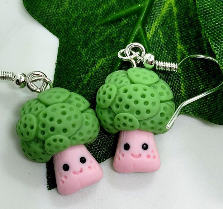 Pea and Broccoli earrings
