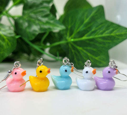 Rainbow Duck Earrings