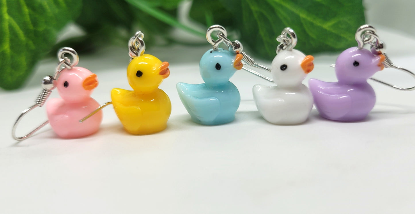 Rainbow Duck Earrings