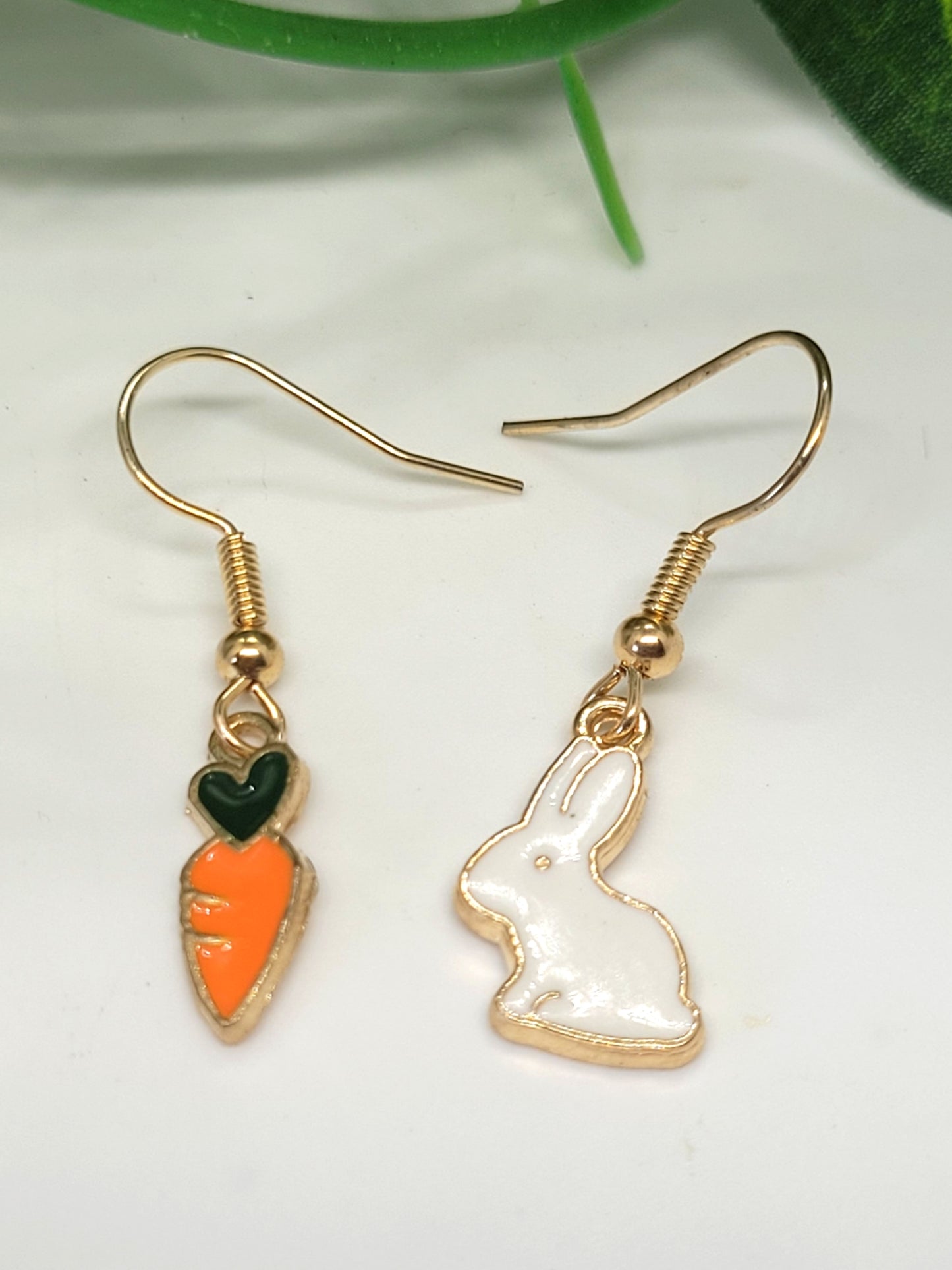 Rabbit and Carrot Earrings