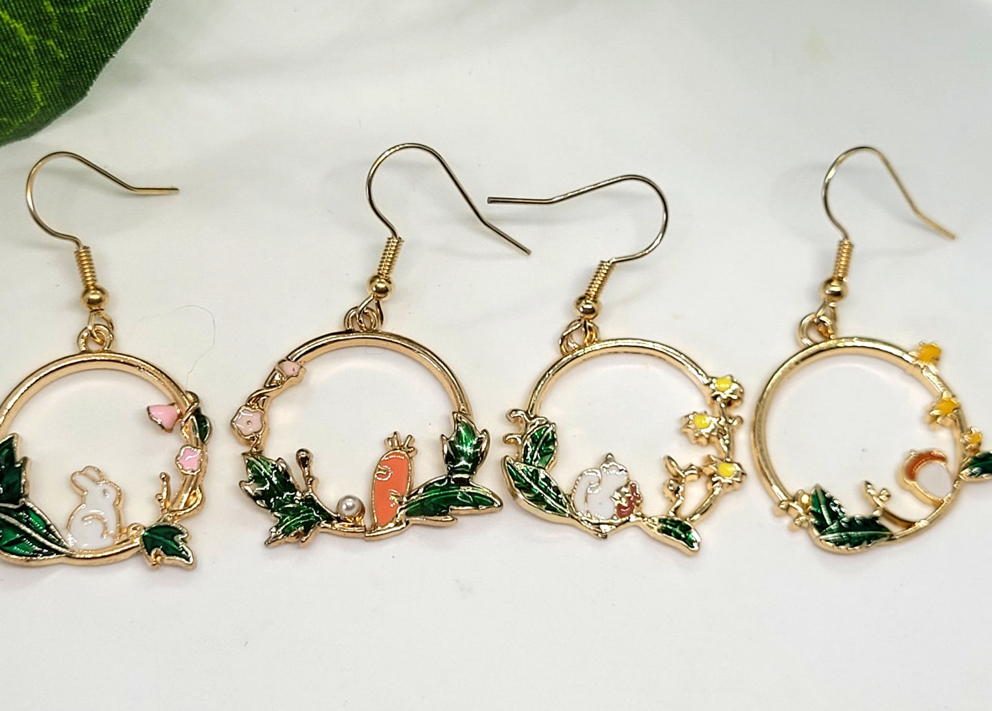 Rabbit and Squirrel Earrings