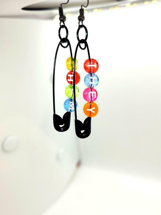 Pronoun Earrings