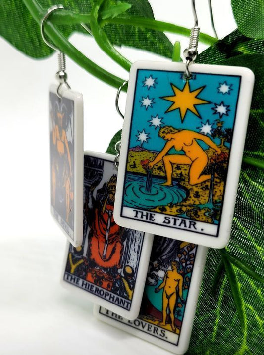 Tarot Card Earrings and Reading