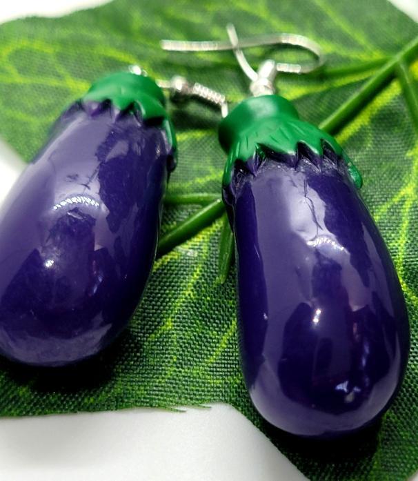 EggPlant Earrings